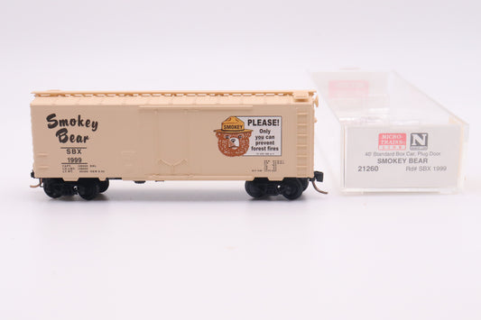 MTL-21260 - 40' Standard Box Car, Plug Door - Smokey The Bear - SBX-1999