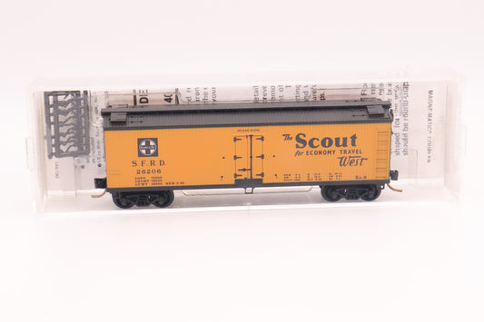 MTL-47220 - 40' Double-Sheathed Wood Reefer w/ Side Brake Wheel - Santa Fe - SFRD-26206