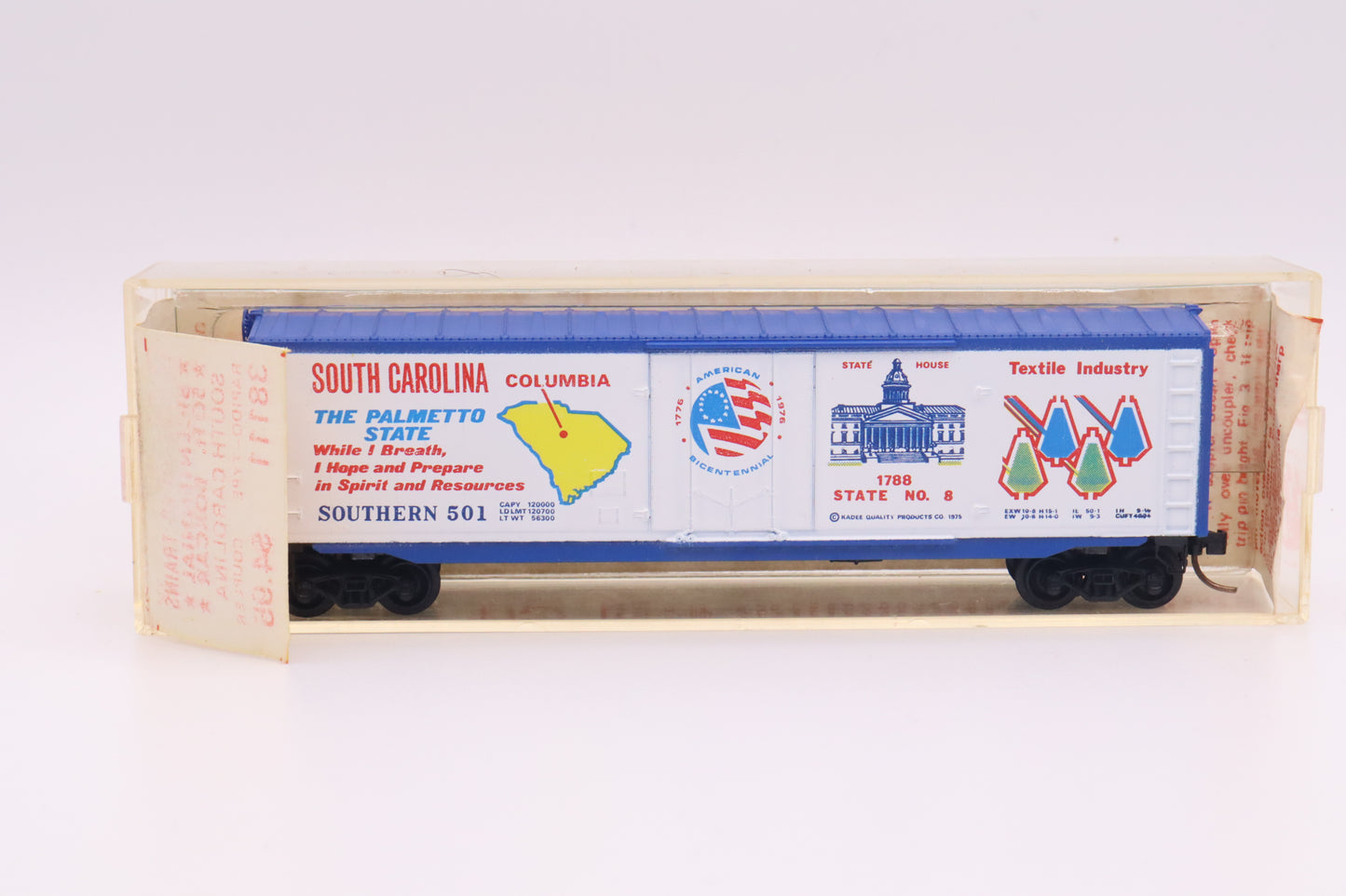 MTL-38110 - 50' Box Car - Bicentennial- South Carolina - Southern - SOU-501