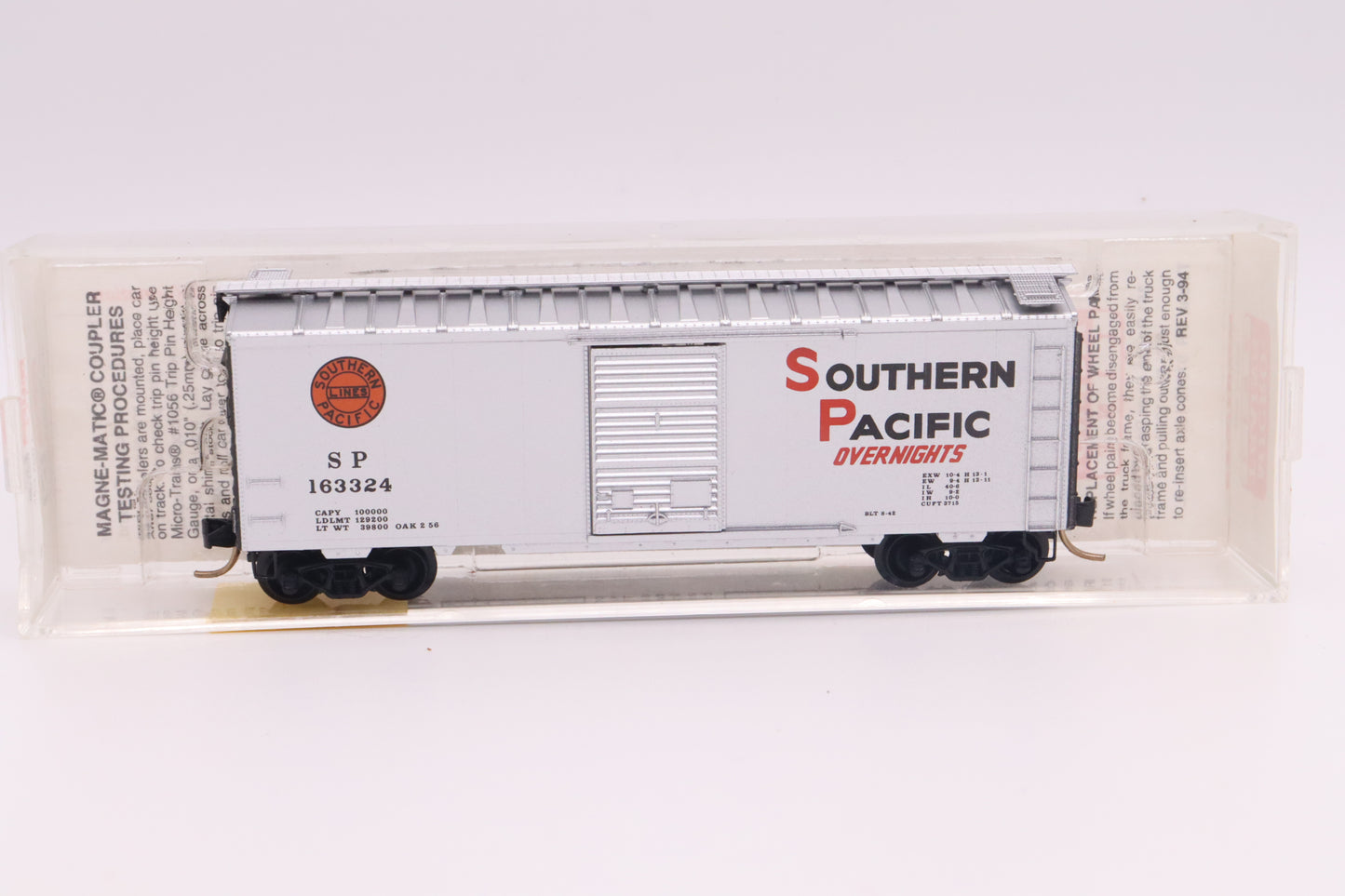 MTL-20760 - 40' Standard Boxcar Single Door - Southern Pacific - SP-163324