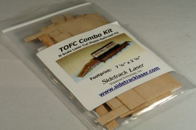 Sidetrack Laser - TOFC Combo - Laser cut wooden pieces.
