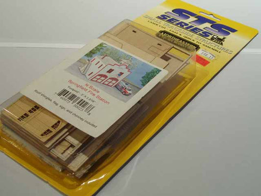 Northeastern Scale Models -STS Series 30023 - Springfield Fire Station - Laser cut wooden pieces.  Nice bridge.