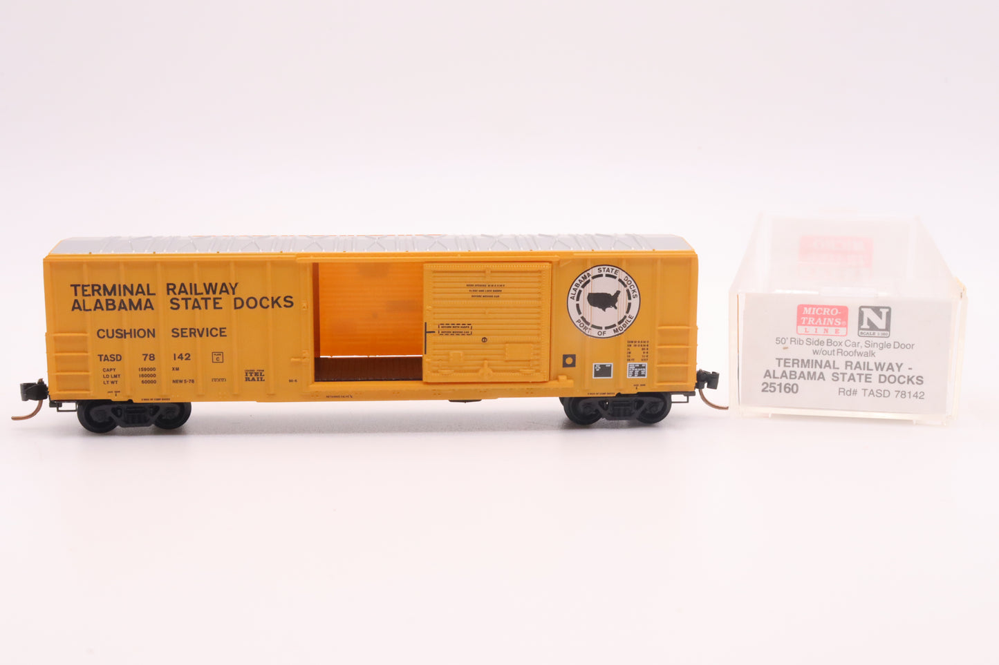 MTL-25160 - 50' Rib Side Boxcar Single Door w/out Roofwalk - Terminal Railway - TASD-78142