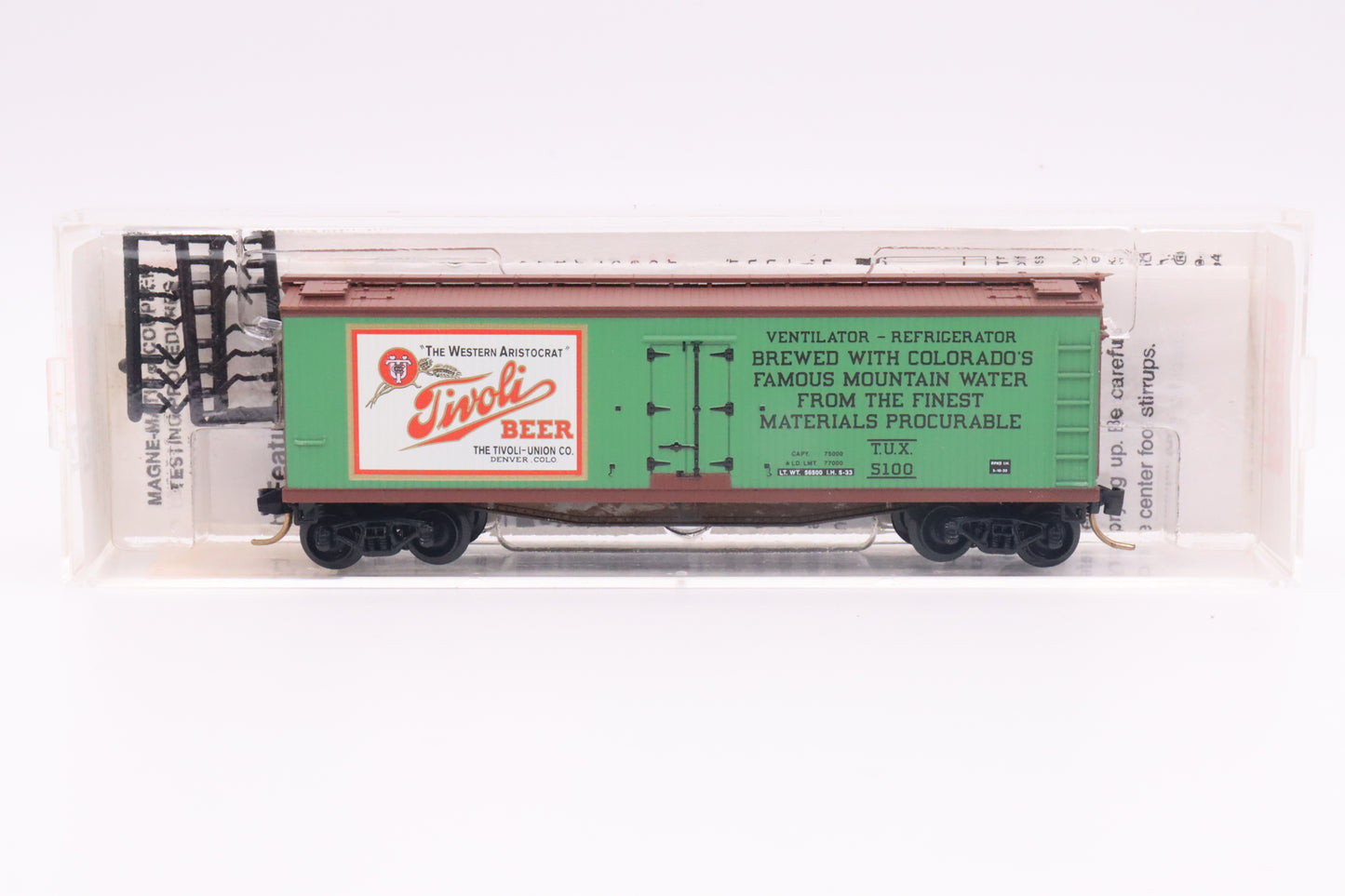 MTL-49440 - 40' Double-Sheathed Wood Reefer w/Vertical Brake Wheel - Tivoli Beer - TUX-5100