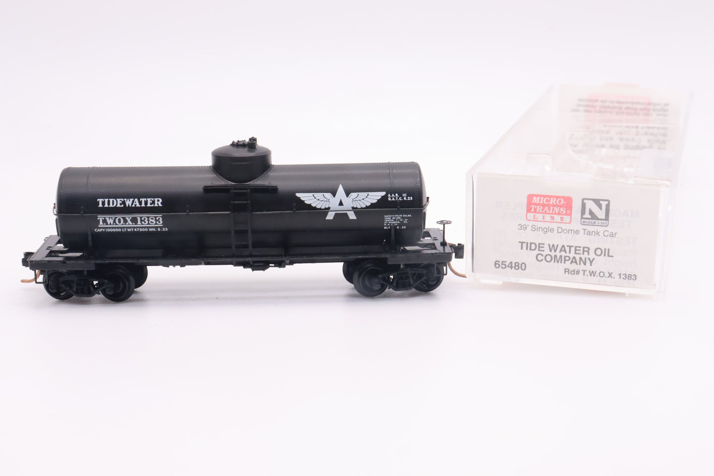 MTL-65480 - 39' Single Dome Tank Car - Tidewater Oil Company - TWOX-1383