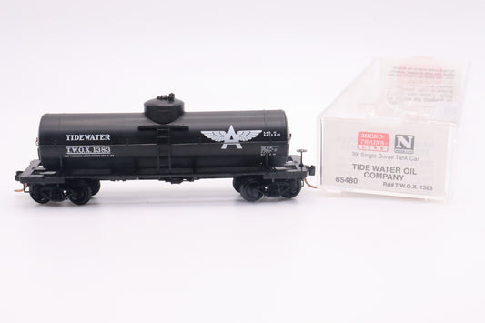 MTL-65480 - 39' Single Dome Tank Car - Tidewater Oil Company - TWOX-1383