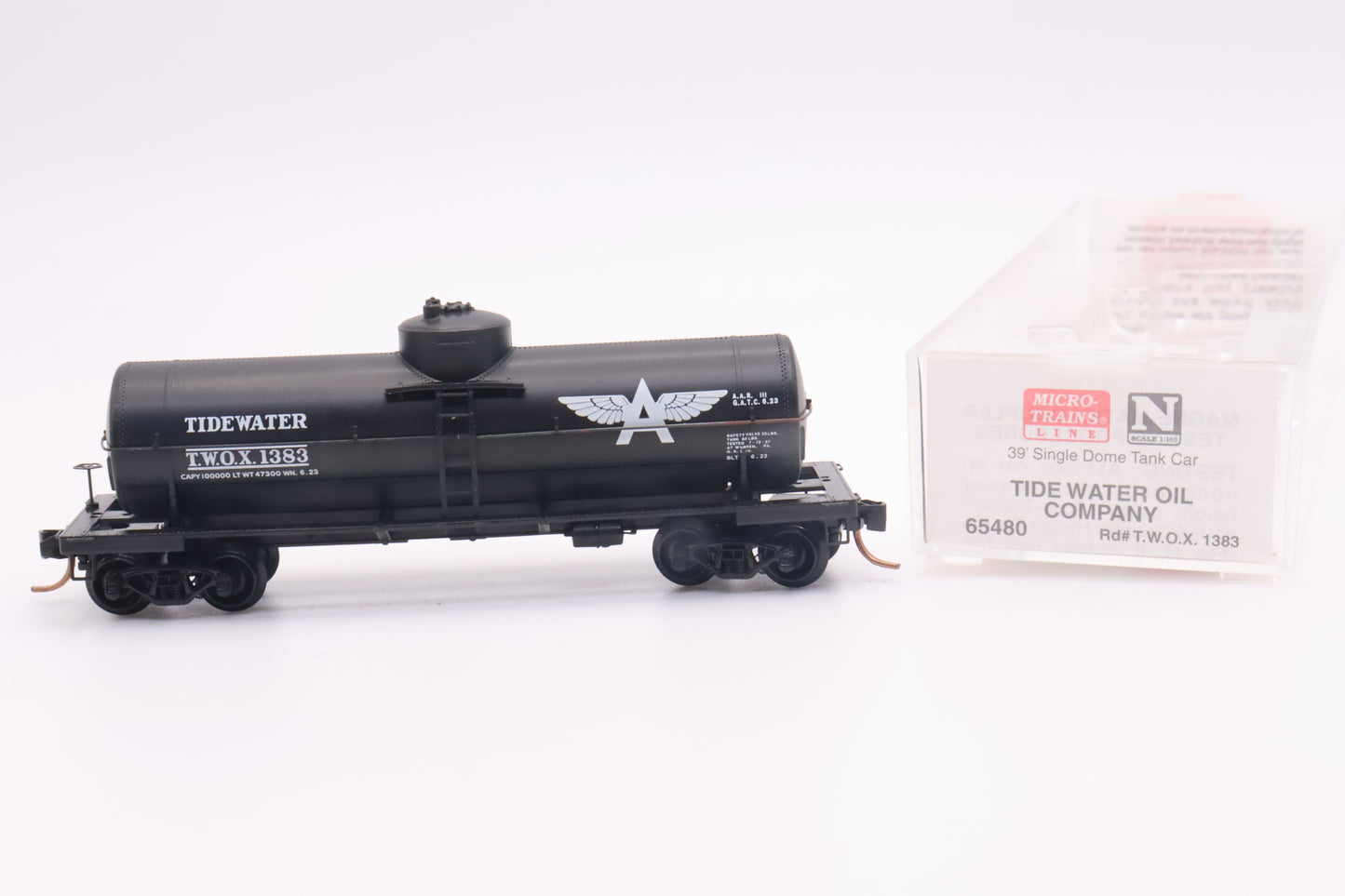 MTL-65480 - 39' Single Dome Tank Car - Tidewater Oil Company - TWOX-1383