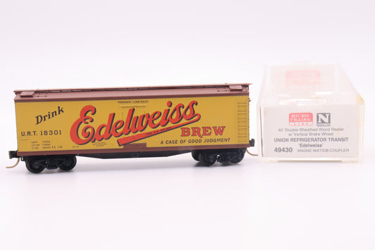 MTL-49430 - 40' Double-Sheathed Wood Reefer w/Vertical Brake Wheel - Edelweiss Brew - URT-18301