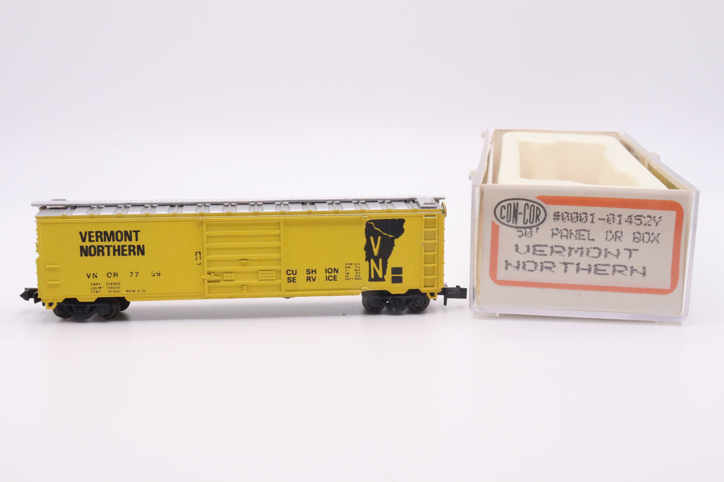 CC-1-01452Y - 50' Panel Door Boxcar - Vermont Northern - VNCR7739