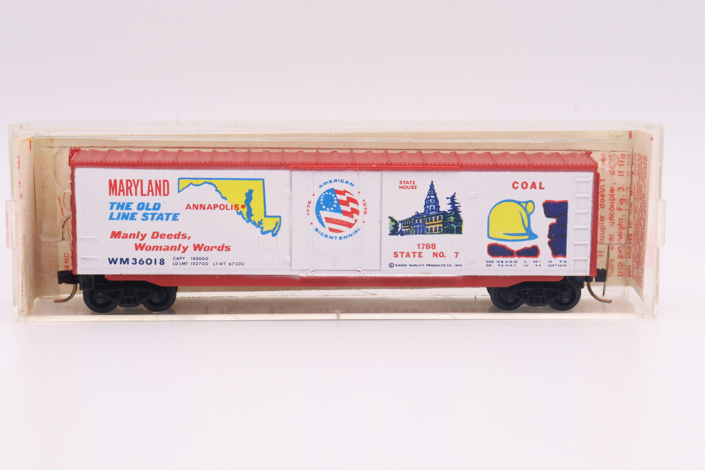 MTL-38060 - 50' Box Car - Bicentennial - Maryland - Western Maryland - WM-36018