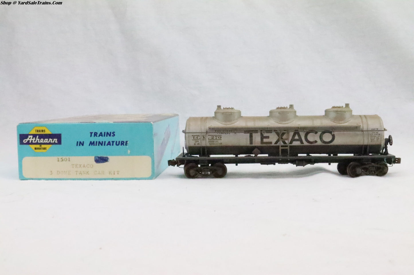 ATH-1501 - 3 Dome Tank Car Texaco - TCX 270 - Weathered - HO Scale - Preowned