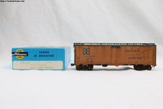ATH-5020 - 40' Refrigerator Car Santa Fe - The Grand Canyon Line - SFRD 36058 - Weathered - HO Scale - Preowned