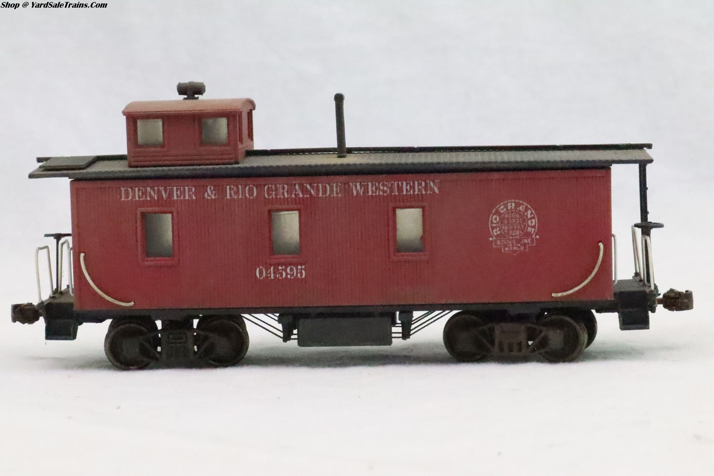 RND-3441 - 34' Caboose Denver & Rio Grande Western - 04595 - Weathered - HO Scale - Preowned