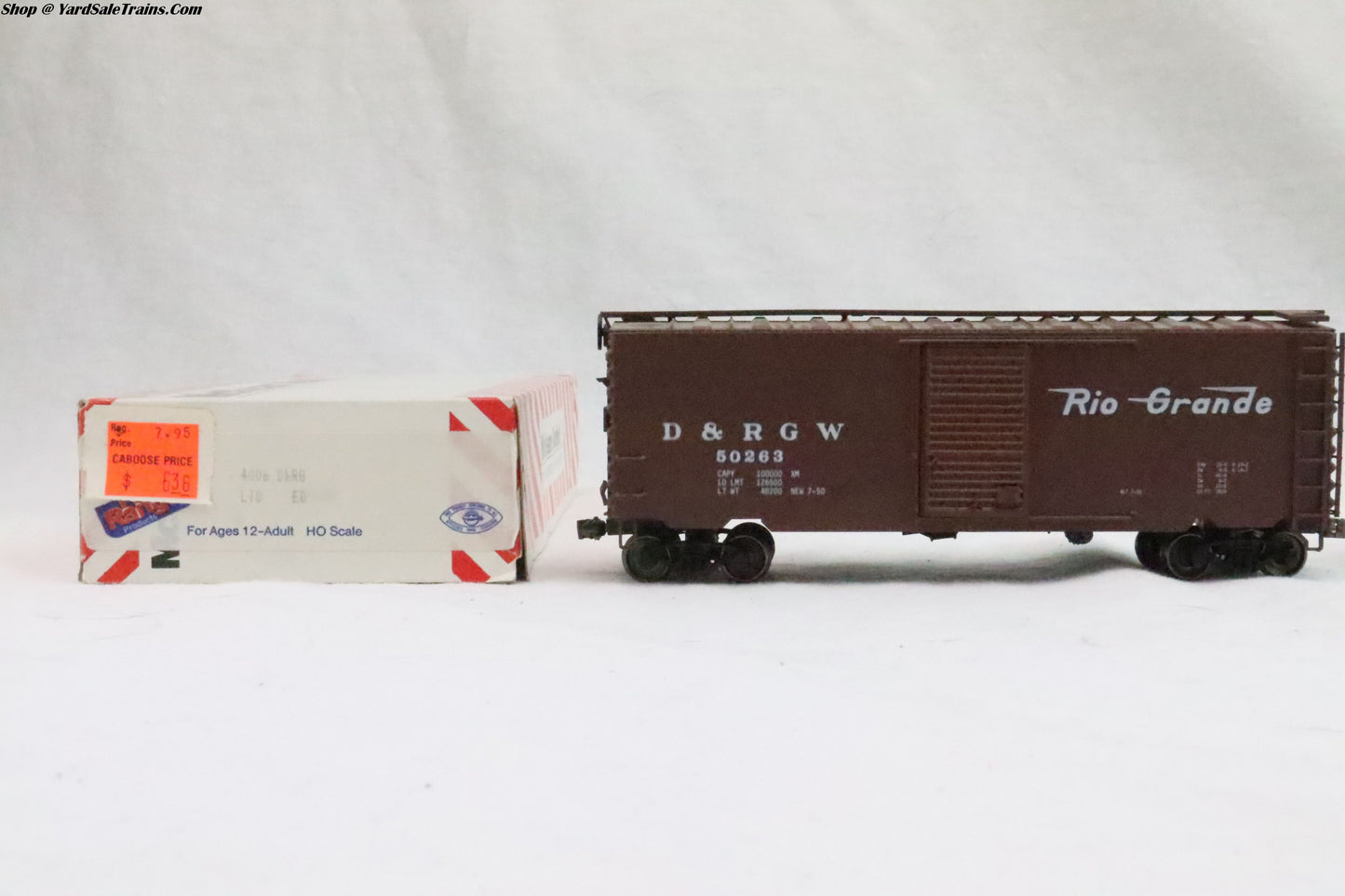 McKEAN-4006 - 40' PS-2 Box Car Denver & Rio Grande Western - D&RGW 50263 - HO Scale - Preowned