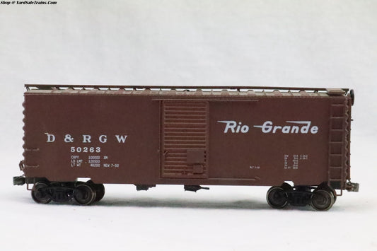 McKEAN-4006 - 40' PS-2 Box Car Denver & Rio Grande Western - D&RGW 50263 - HO Scale - Preowned