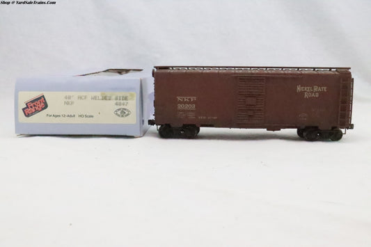 FR-4047 - 40' ACF Welded Side Boxcar - Nickel Plate Road - NKP 20203 - Weathered - Resistor & Metal Wheels - HO Scale - Preowned