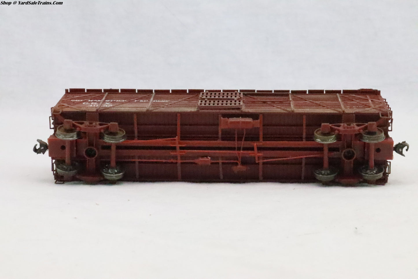 LL-4055 - Mather 40' Double Deck Stock Car - Got Hamstock Express - GSX 4055 - Weathered - Resistor & Metal Wheels - HO Scale - Preowned