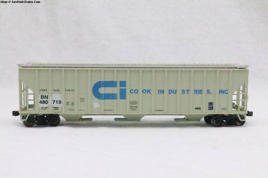 ATH-???? - 3-Bay Hopper - Burlington Northern (Cook Industries) - BN 480719 - Resister & Metal Wheels - HO Scale - Preowned