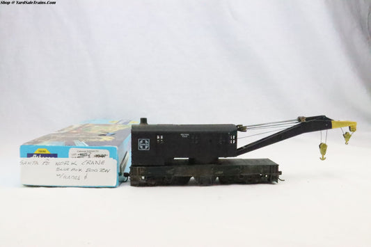 ATH-???? - 200 Ton Work Crane - Santa Fe  - ATSF (No#) - Weathered - Resistor & Metal Wheels - HO Scale - Preowned
