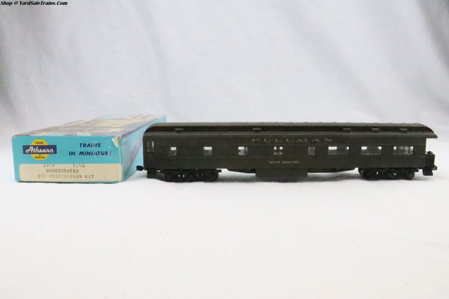 ATH-1870 - Std Observation - Custom Painted Pullman - Rock Springs - Lighted - Resister & Metal Wheels - HO Scale - Preowned