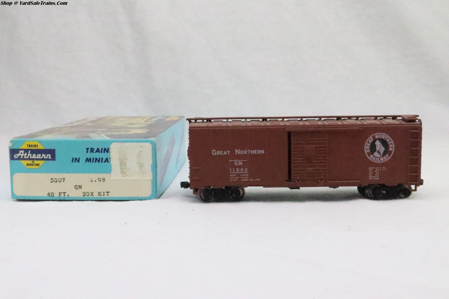ATH-5007 - 40' Boxcar - Great Northern - GN 11582 - Resistor & Metal Wheels - HO Scale - Preowned