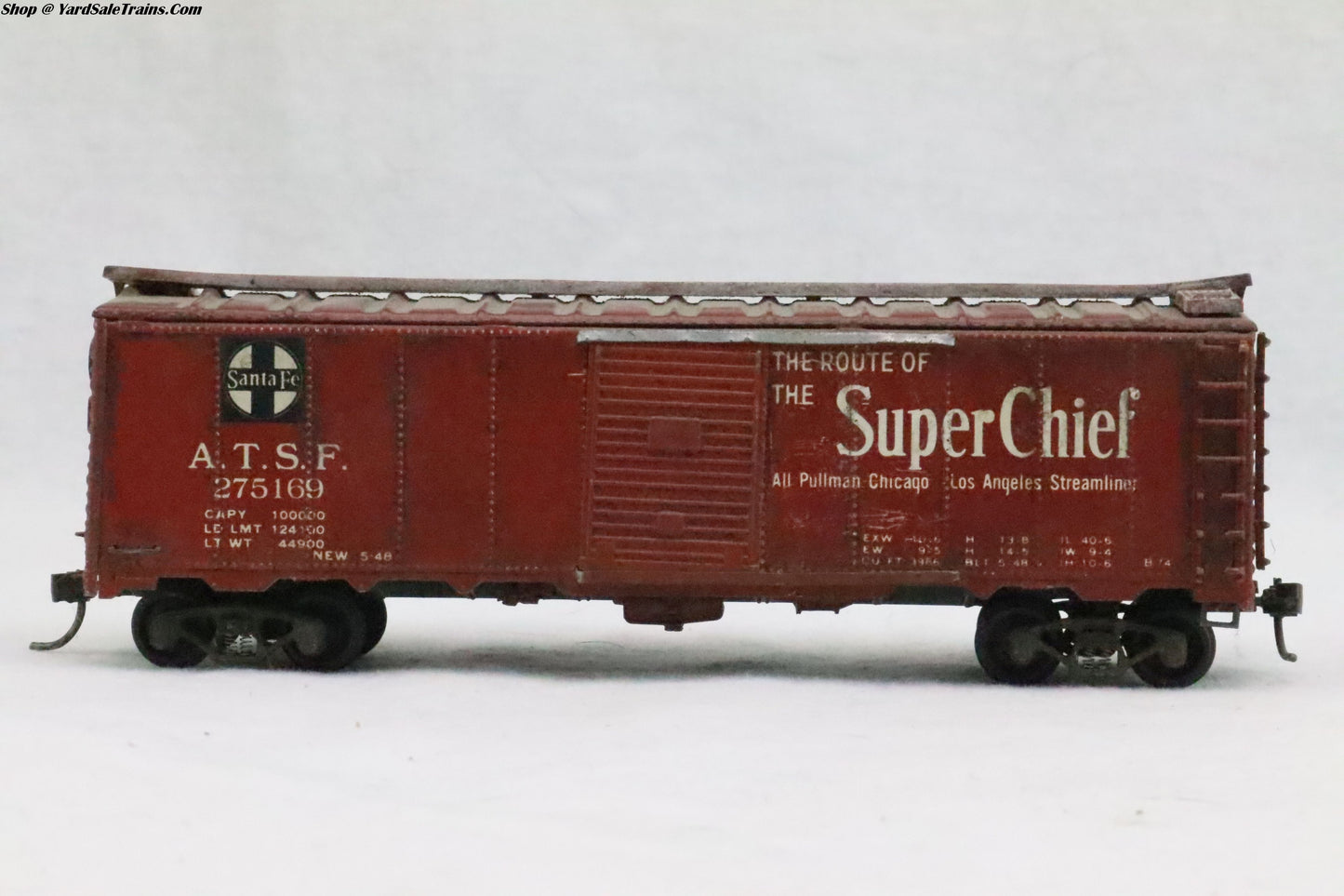 VAR-B-74 - B-74 Boxcar - Santa Fe - ATSF 275169 - Weathered - HO Scale - Preowned