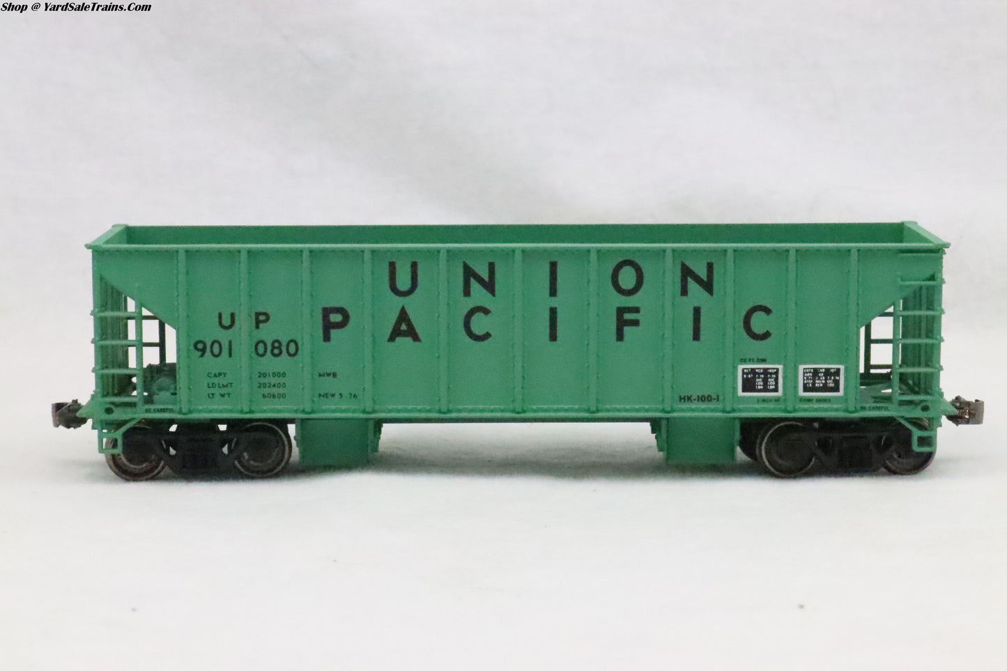 UNK-???? - Ballast Hopper Car (4-Pack) - Union Pacific (MOW) - UP 901078/901084/901091/901080 - Resistor & Metal Wheels - HO Scale - Preowned
