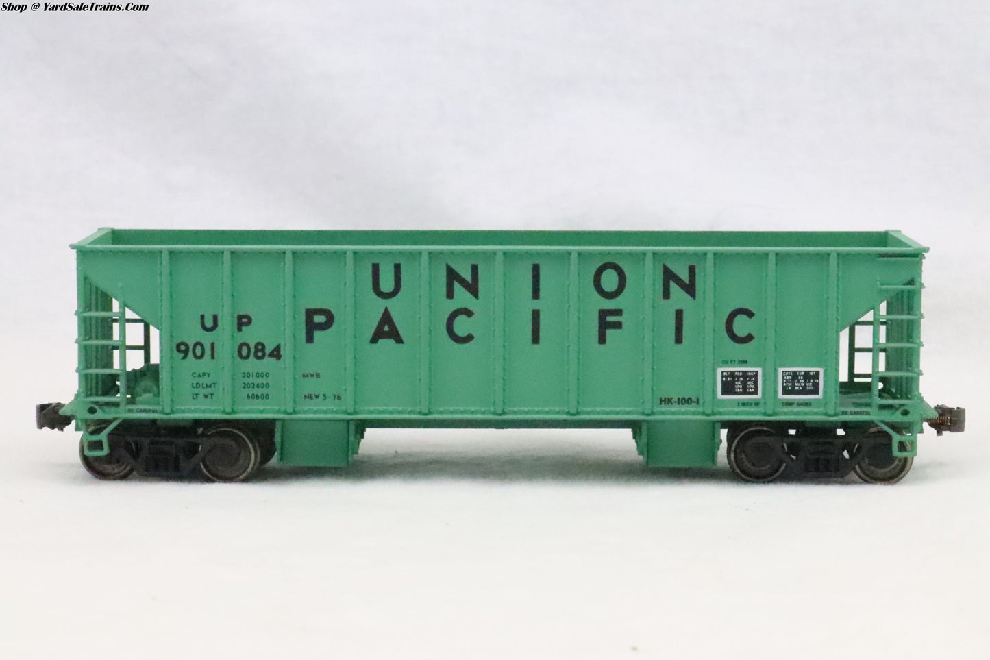 UNK-???? - Ballast Hopper Car (4-Pack) - Union Pacific (MOW) - UP 901078/901084/901091/901080 - Resistor & Metal Wheels - HO Scale - Preowned