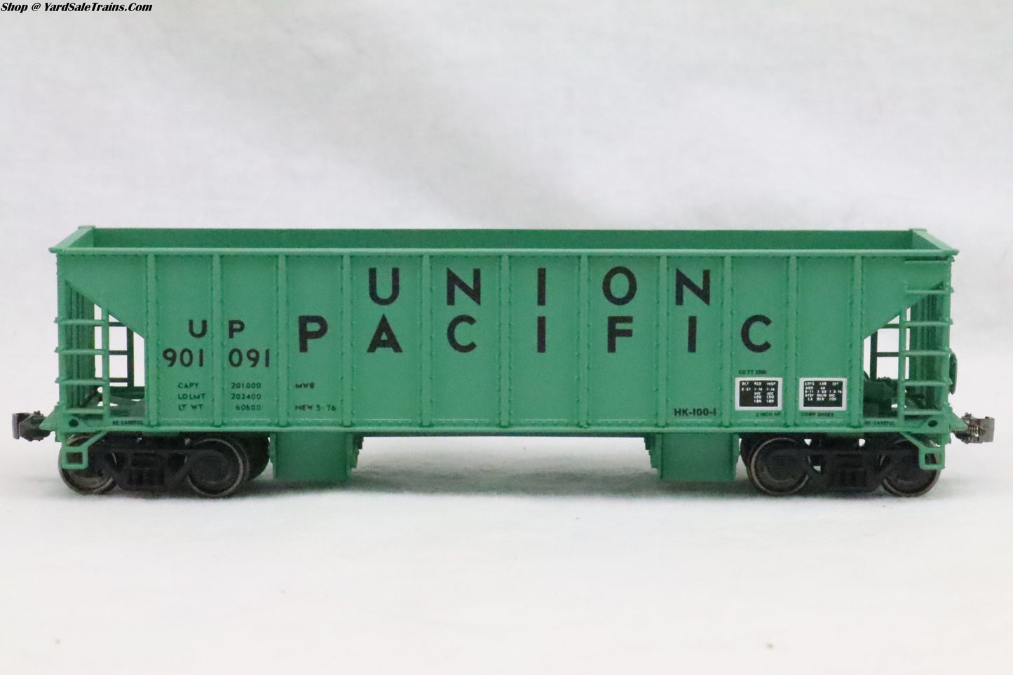 UNK-???? - Ballast Hopper Car (4-Pack) - Union Pacific (MOW) - UP 901078/901084/901091/901080 - Resistor & Metal Wheels - HO Scale - Preowned