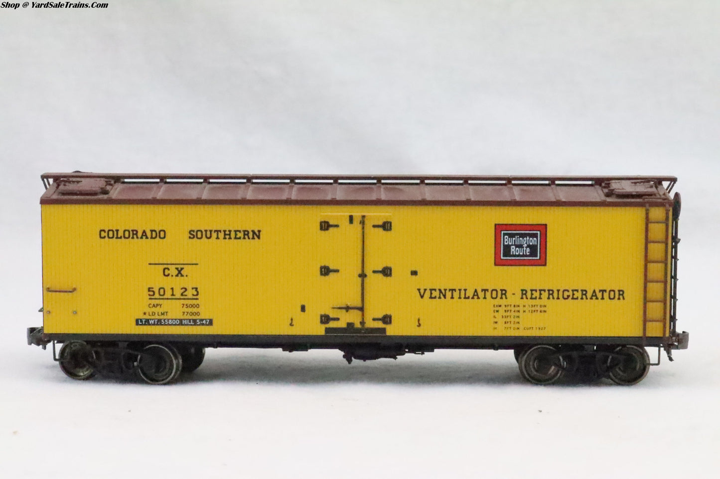 RED-RC-4463b - Refrigerator Car - Colorado & Southern - C&S 50123 - Resistor & Metal Wheels - HO Scale - Preowned