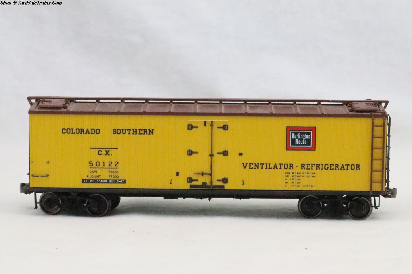 RED-RC-4463a - Refrigerator Car - Colorado & Southern - C&S 50122 - Resistor & Metal Wheels - HO Scale - Preowned