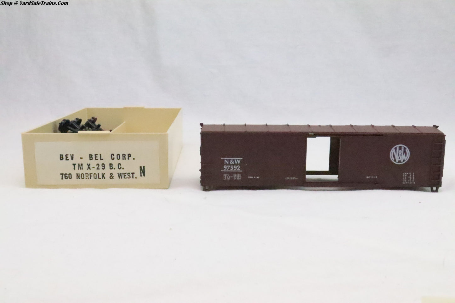 BEV-760 - Box Car Kit - Norfolk & Western - N&W 97592 - HO Scale - Preowned