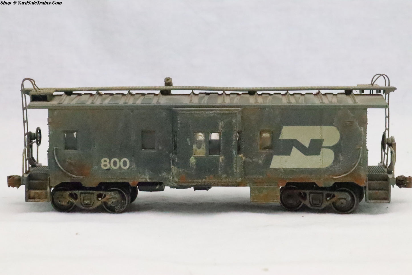 UNK-???? - Caboose - Burlington Northern - BN 800 - Weathered - Resistor & Metal Wheels - HO Scale - Preowned