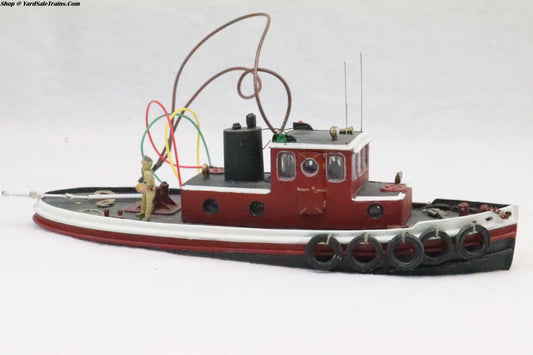 UNK-???? - Tug Boat w/Lights - Weathered - HO Scale - Preowned