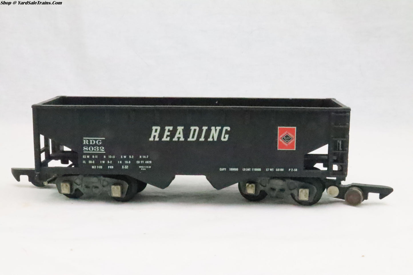AF-1AF - 2-Bay Hopper - Reading - RDG #8032 - Preowned - S Scale - No Box