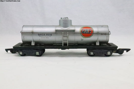 AF-2AF - Tank Car - Gulf Rd# 5016 - Preowned - S Scale - No Box