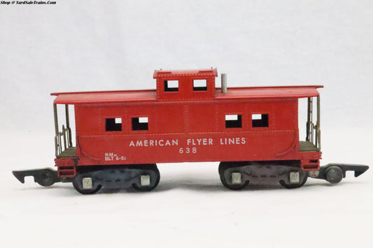 AF-1AF - Caboose - Rd# 638 - Preowned - S Scale - No Box