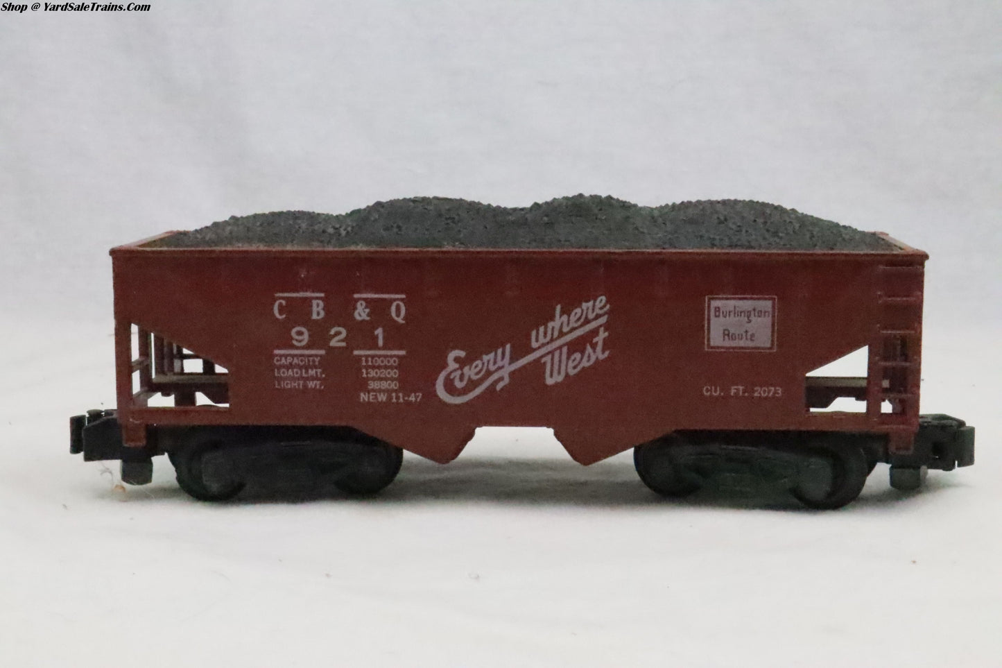 AF-1AF - 2-Bay Hopper - Burlington Route - CB&Q 921 - Preowned - S Scale - No Box