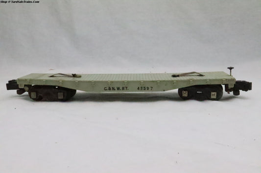 AF-2AF - Flat Car - C&NW Rd# 42597 - S Scale - Preowned - No Box