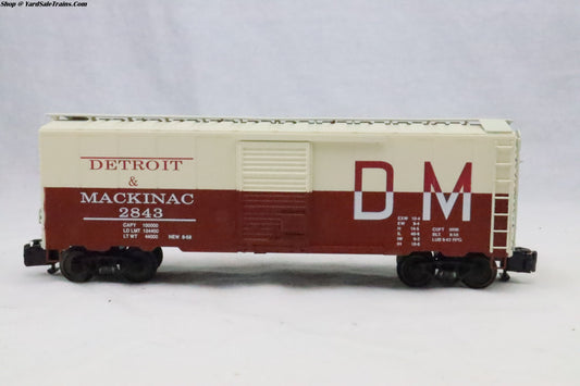 AM-1AM - Box Car - Detroit & Mackinac - DM #2843 - Preowned - S Scale - No Box