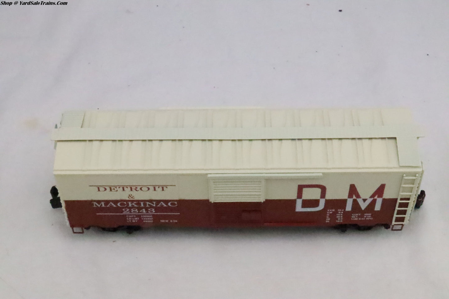 AM-1AM - Box Car - Detroit & Mackinac - DM #2843 - Preowned - S Scale - No Box
