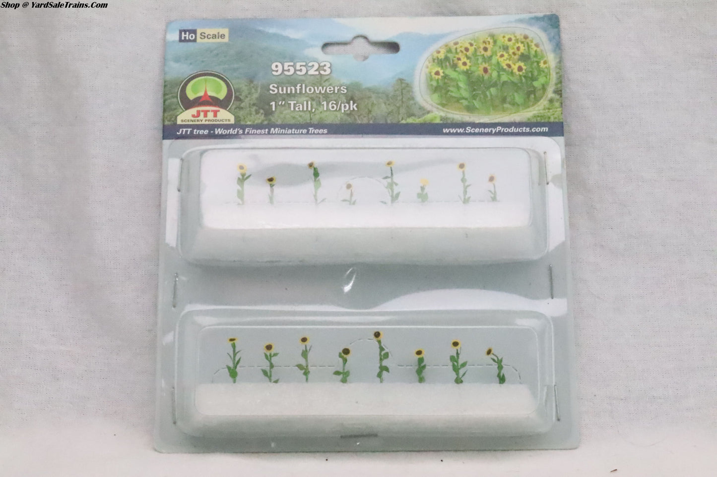 JTT-95523 - Sunflowers, 1" Tall, 16 pack - HO Scale - Preowned - Unopened
