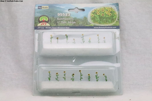 JTT-95523 - Sunflowers, 1" Tall, 16 pack - HO Scale - Preowned - Unopened