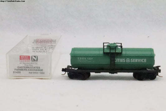 UNK-????? - Tank Car - Cities Service - CSOX 1231 - Preowned - N Scale