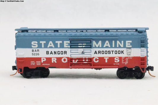 UNK-????? - 50' Box Car - Bangor & Aroostook (State of Maine) - BAR 5226 - Preowned - N Scale