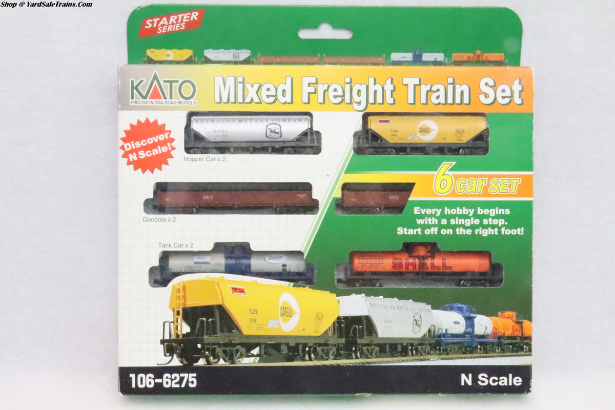 KAT-106-6275 - Mixed Freight Train Set - 6 Car Set - N Scale - Preowned