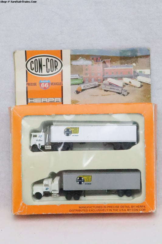 CC-0004-003007 - Santa Fe Tractor + Trailer (2-Pack) - Winged Set - N Scale - Preowned
