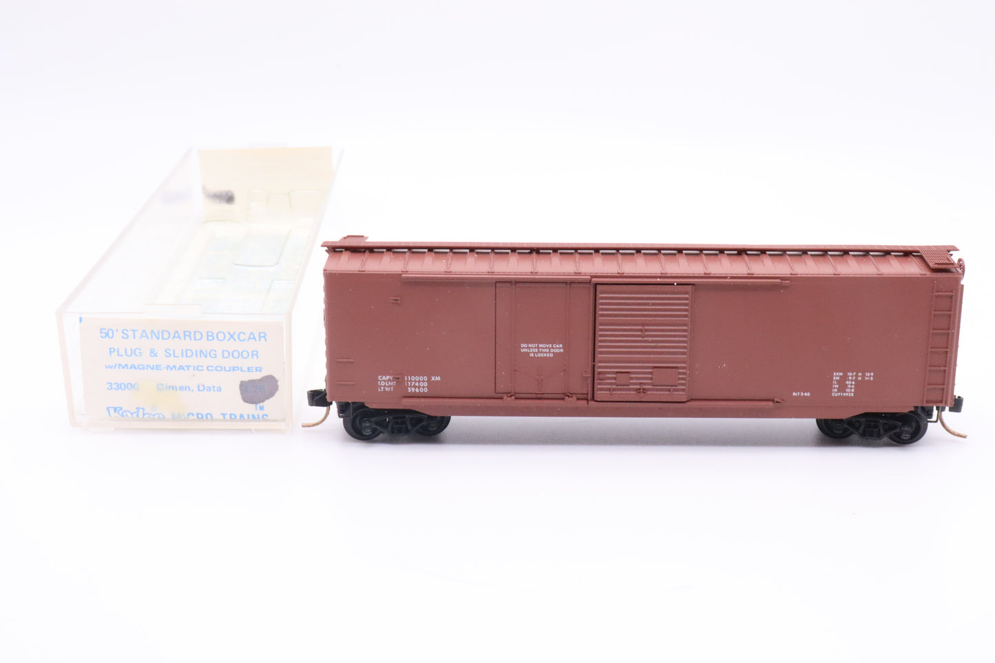 MTL-33000 - Kadee - 50' Standard Boxcar, w/ Plug & Sliding Door - Dim Data