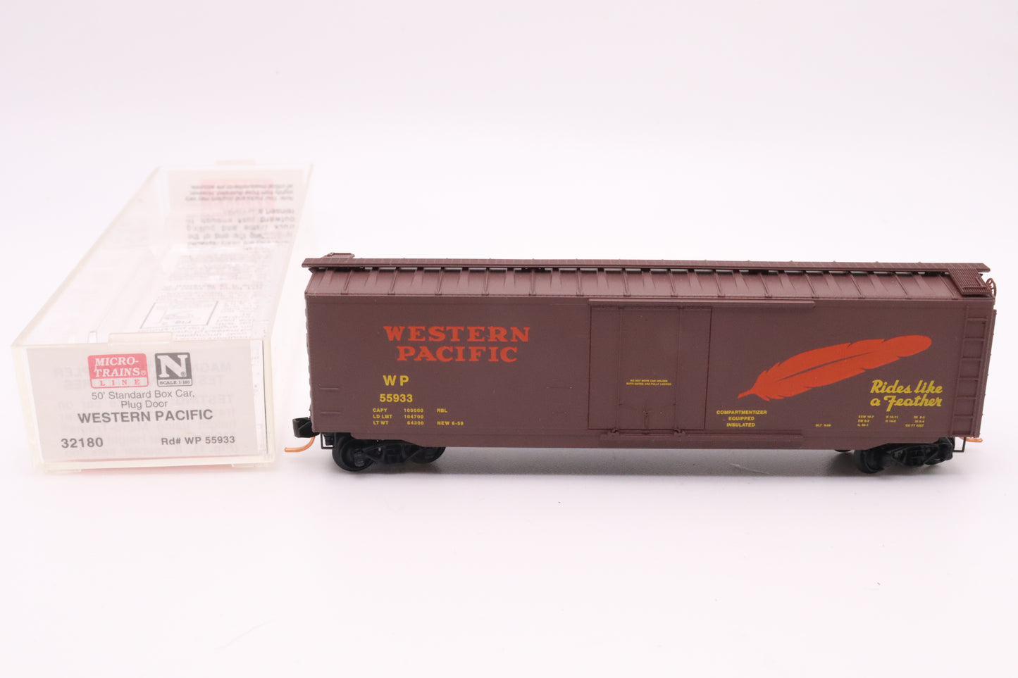 MTL-32180 - 50' Standard Boxcar, Plug Door - Western Pacific - WP #55933