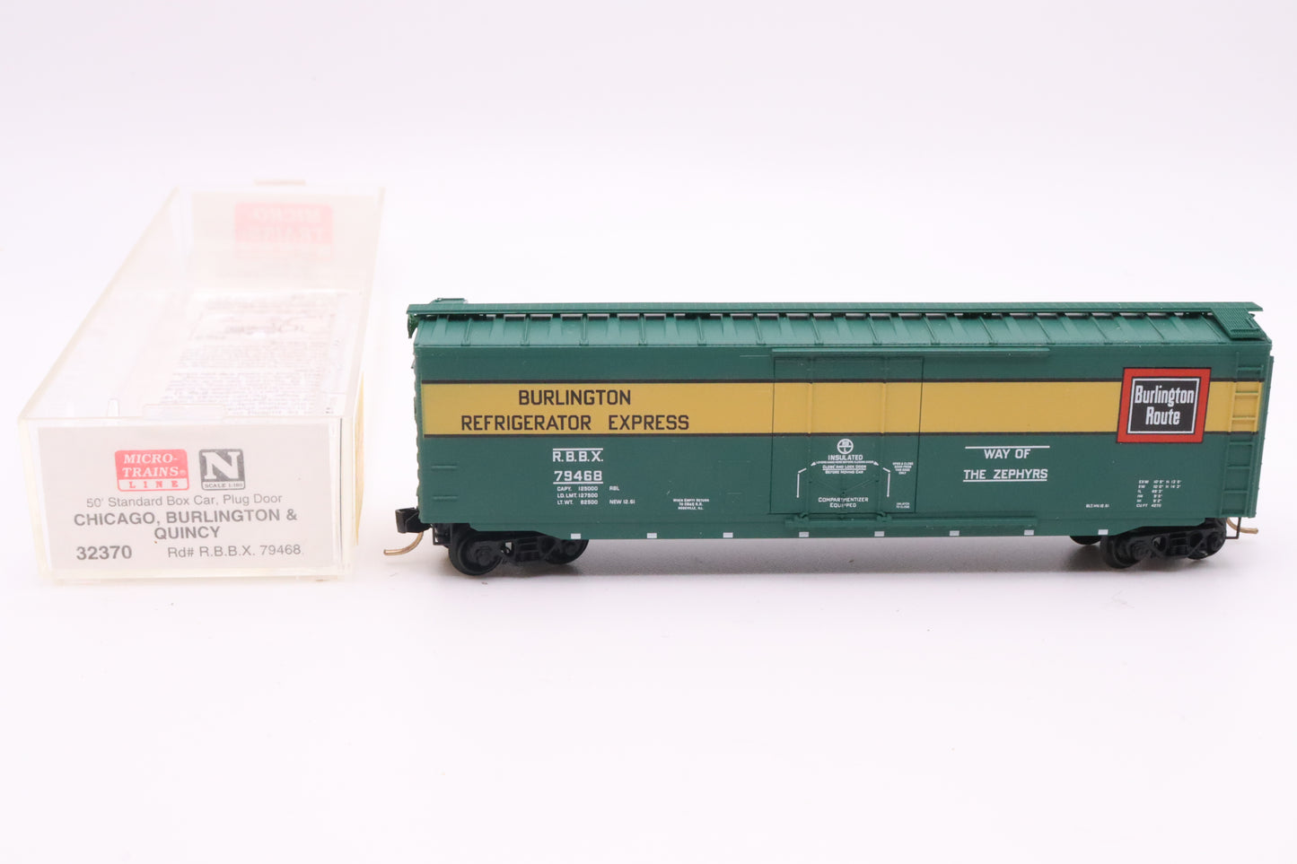 MTL-32370 - 50' Standard Box Car, Plug Door - Chicago, Burlington & Quincy - RBBX #79468